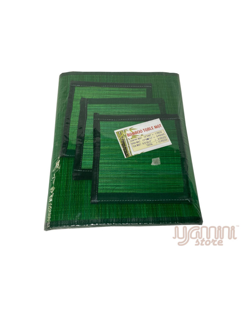 Bamboo Table mat Solid Green
