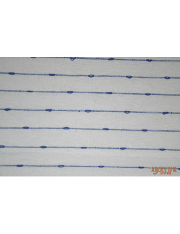 Handloom Cotton Double Bedsheet with Pillow Cover White with Blue Stripe