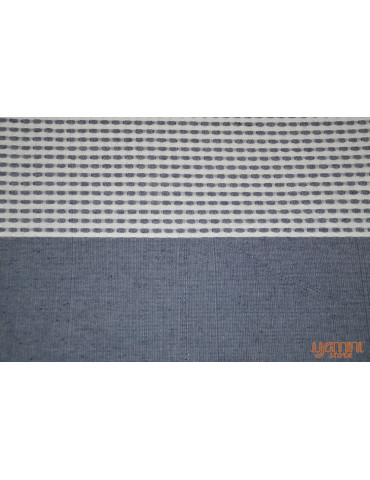 Handloom Cotton Double Bedsheet with Pillow Cover White Grey Stripe Pattern