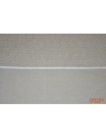 Handloom Cotton Double Bedsheet with Pillow Cover Fog Grey and White Stripe