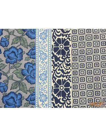 Handloom Pure Cotton Floral Pattern Hand Block print Double Bedsheet with Pillow Cover