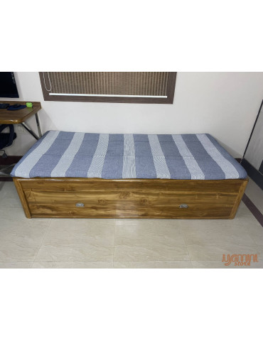 Handloom Cotton Single Bedsheet Grey White Stripes on White Base