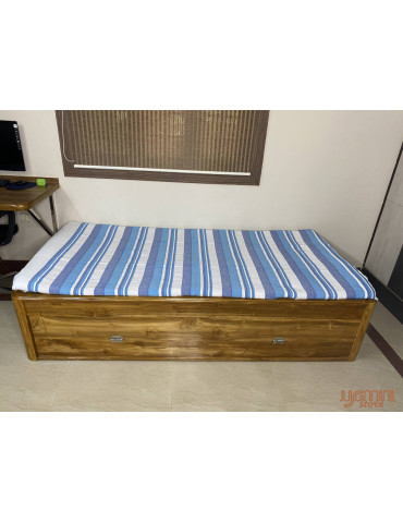 Handloom Cotton Single Bedsheet Shades of Blue Stripes on White Base