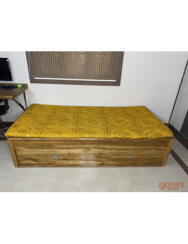 Yellow Mirror Intricate Thread Work Premium Quality Diwan Cover