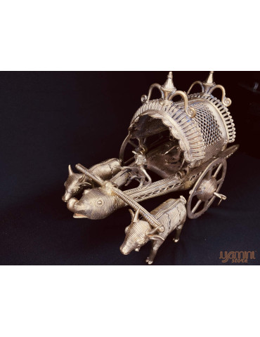 Dhokra Craft - Exquisite Antique Bullock Cart 