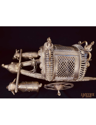 Dhokra Craft - Exquisite Antique Bullock Cart 