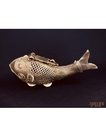 Dhokra Craft - Fish Coin Holder