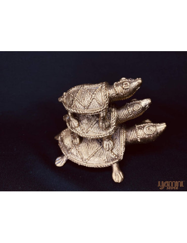 Dhokra Craft - Turtle Family