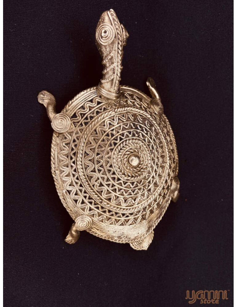 Dhokra Craft - Flat Turtle