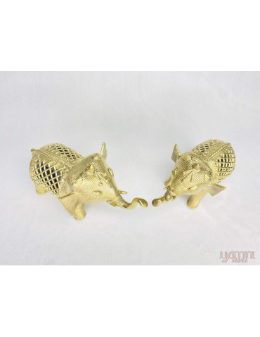 Dhokra Craft - Elephant Set (Small)