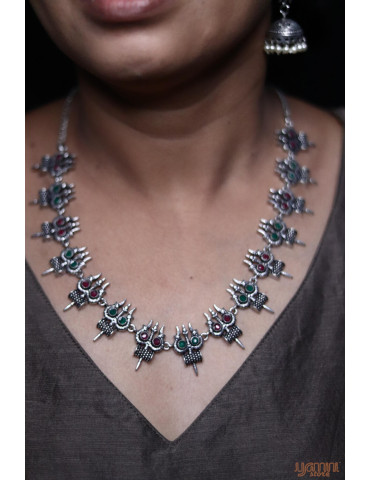 German Silver Multicolour Contemporary Necklace