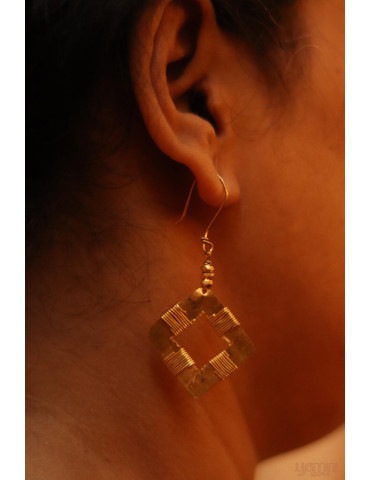 Tribal Square Earring