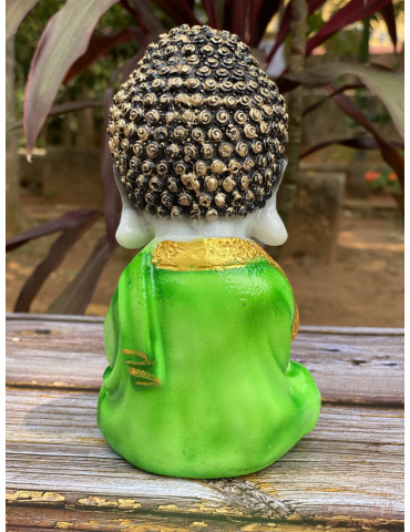 Cute Praying Buddha - Green