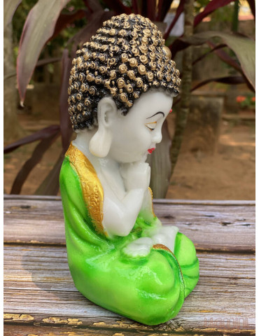 Cute Praying Buddha - Green