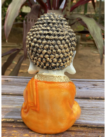 Cute Praying Buddha - Lite Orange