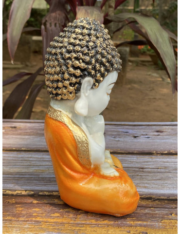 Cute Praying Buddha - Lite Orange