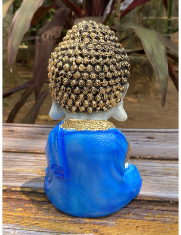 Cute Praying Buddha - Blue