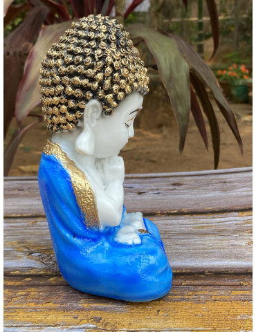 Cute Praying Buddha - Blue