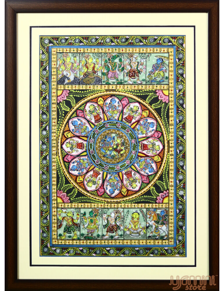 Pattachitra Painting - Dashavatara & Raas Leela