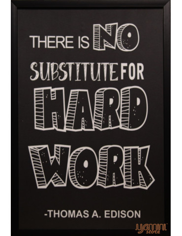 There is no substitute for hard work 