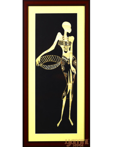 Tribal Woman Holding a Wok