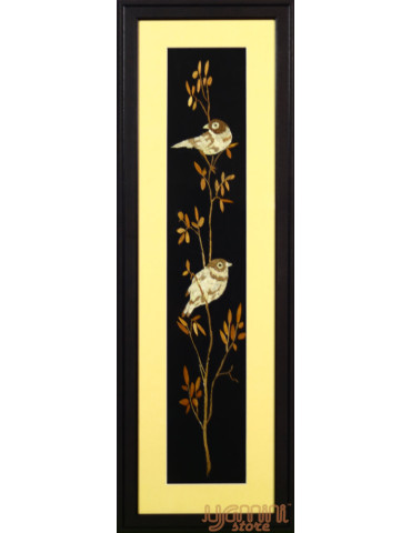 Two House Sparrow Sitting On a Branch