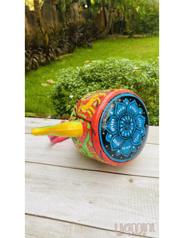Painted Pattachitra Kettle with Patta Paste Design : Animal Motif