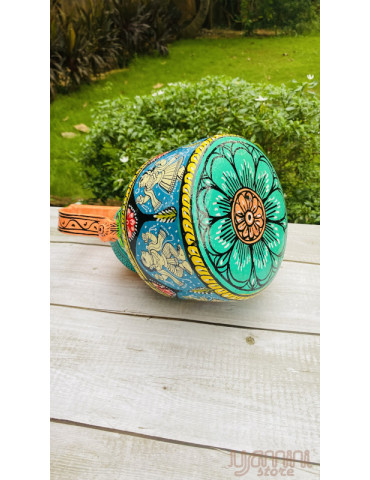 Painted Pattachitra Kettle with Patta Paste Design :Figurine