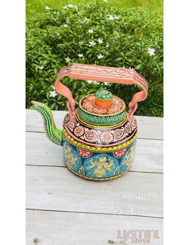 Painted Pattachitra Kettle with Patta Paste Design :Figurine