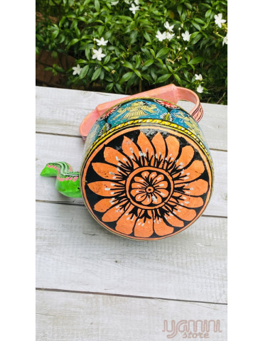 Painted Pattachitra Kettle with Patta Paste Design :Figurine