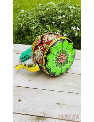 Painted Pattachitra Kettle with Patta Paste Design : Figurine