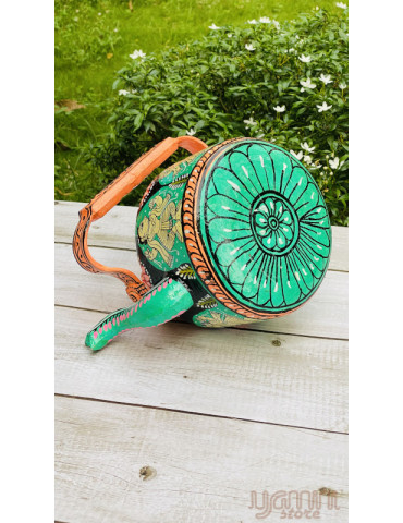 Painted Pattachitra Kettle with Patta Paste Design : Figurine