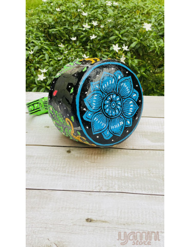 Painted Pattachitra Kettle with Patta Paste Design : Animal Motifs