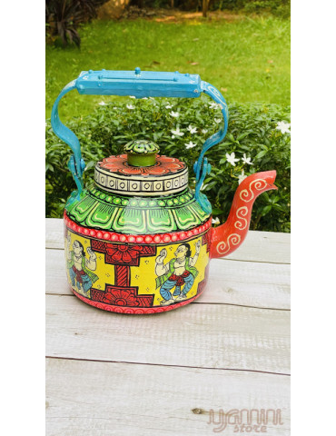 Painted Pattachitra Kettle Design Figurine