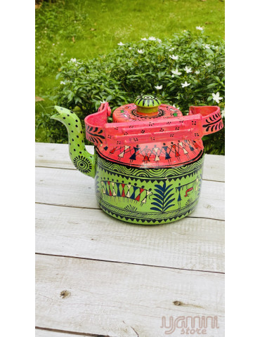 Painted Pattachitra Kettle Design : Tribal Art