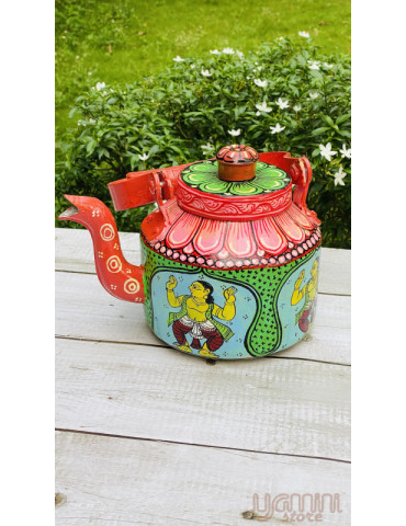 Painted Pattachitra Kettle Design Figurine