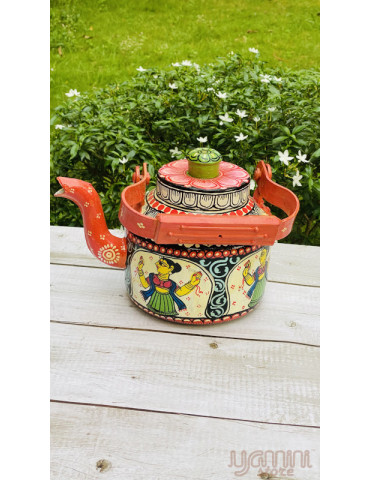 Painted Pattachitra Kettle Design Figurine