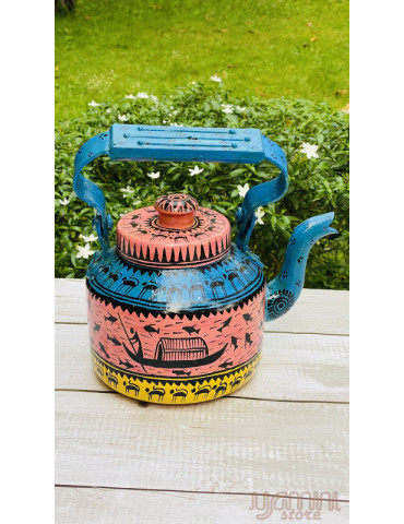 Painted Pattachitra Kettle Design : Tribal Art