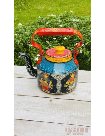 Painted Pattachitra Kettle Design Figurine